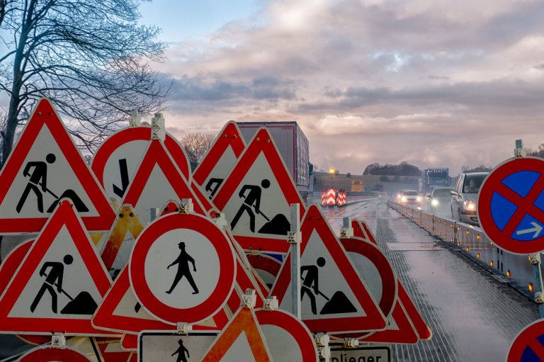 Autobahnbaustelle