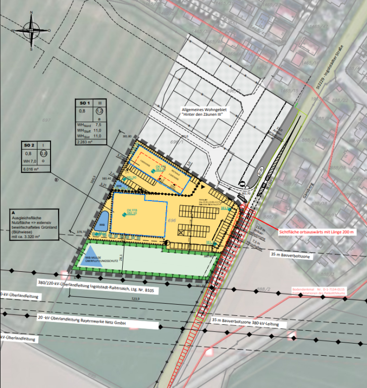 B-Plan Lebensmittelmarkt und Ärztehaus